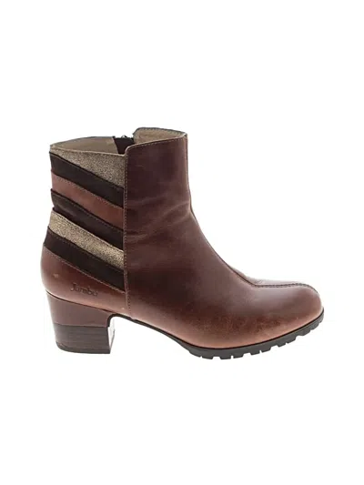 Pre-owned Jambu Ankle Boots In Brown
