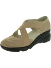 Jambu Belize Womens Perforated Leather Casual Shoes In Beige
