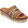 Jambu Dahlia Wedge Sandal In Tan Multi