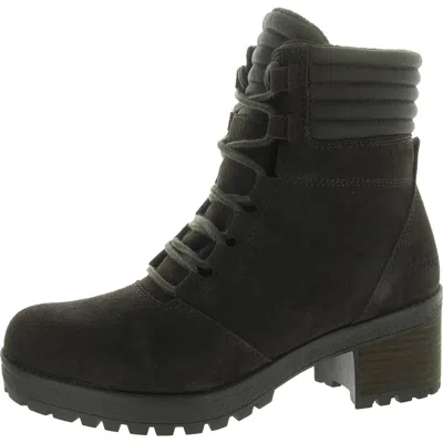 Jambu Douglas Womens Zipper Suede Combat & Lace-up Boots In Multi