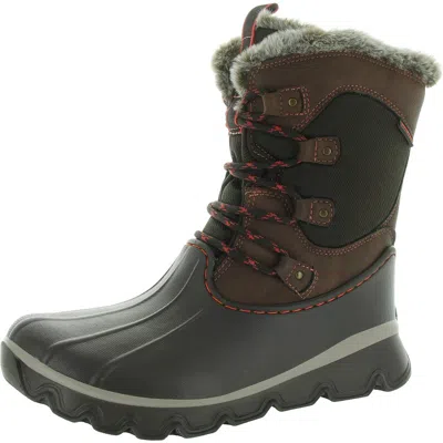 Jambu Flurry Womens Lightweight Faux Leather Winter & Snow Boots In Brown