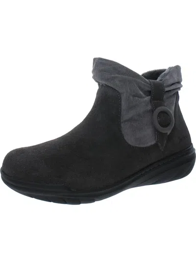 Jambu Hickory Womens Suede Ankle Winter & Snow Boots In Black