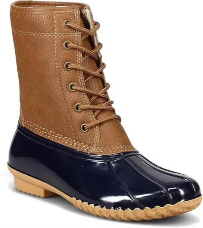 Jambu Maplewood Waterproof Boots In Navy/tan In Black
