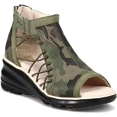 Jambu Naomi Wedge Sandal In Camo In Green