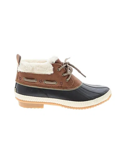 Pre-owned Jambu Rain Boots In Brown