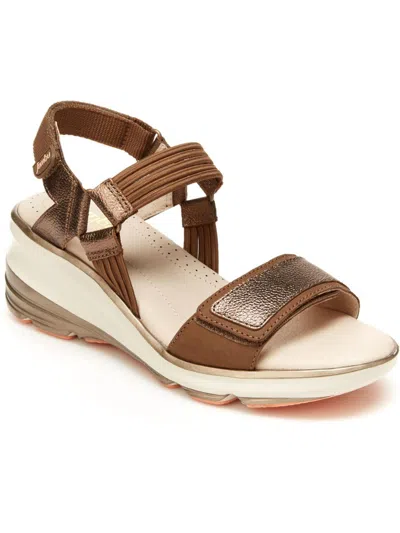 Jambu St Tropez Womens Slingback Open Toe Wedge Sandals In Multi