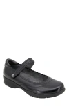 Jambu Tess Womens Adjustable Leather Mary Janes In Black