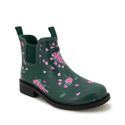 Jambu Women's Chelsea Floral Rain Boots In Green Floral Print In Multi