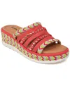 Jambu Dahlia Wedge Sandal In Coral Multi