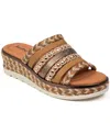 Jambu Dahlia Wedge Sandal In Tan Multi
