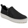 Jambu Womens Leather Slip On Loafers In Black