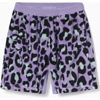 Jambys Floof Short In Lavender Leopard