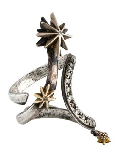 Pre-owned James Banks Ruby & Diamond Star Ring In Multi