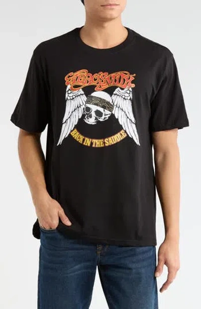 James Campbell Aerosmith Graphic T-shirt In Black