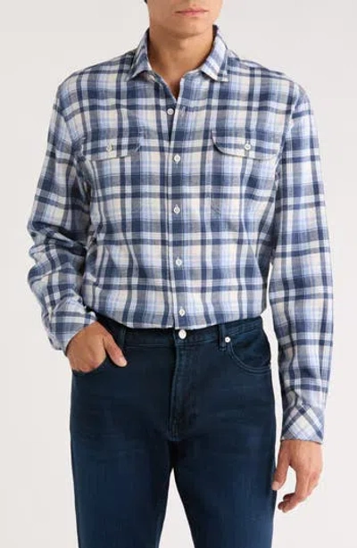 James Campbell Baywood Plaid Button-up Shirt In Blue