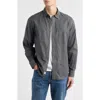 James Campbell Cana Trim Fit Cotton Button-up Shirt In Gray