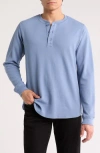 James Campbell Farle Knit Henley In Blue