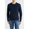 James Campbell Laggan Waffle Stitch Crewneck Sweater In Blue