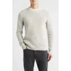 James Campbell Laggan Waffle Stitch Crewneck Sweater In White