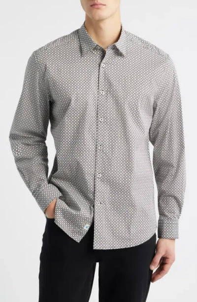 James Campbell Robo Trim Fit Dot Print Stretch Cotton Button-up Shirt In Multi