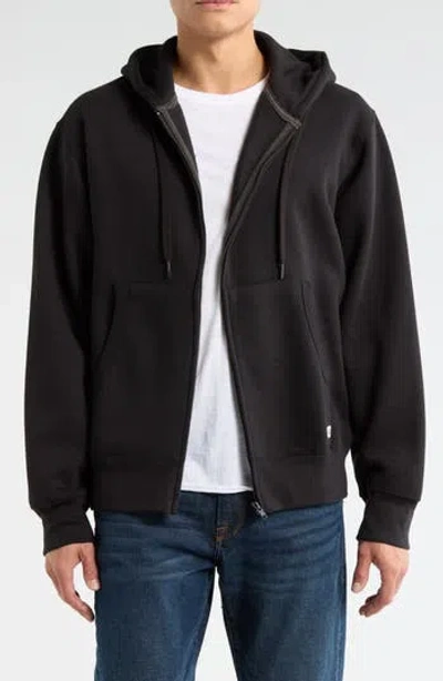 James Campbell Sierra Knit Zip Hoodie In Black