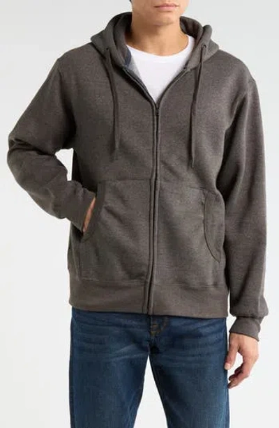 James Campbell Sierra Knit Zip Hoodie In Gray