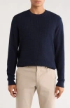 James Campbell Spauding Waffle Knit Sweater In Blue