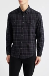 James Campbell Ysabel Trim Fit Plaid Cotton Button-up Shirt In Multi