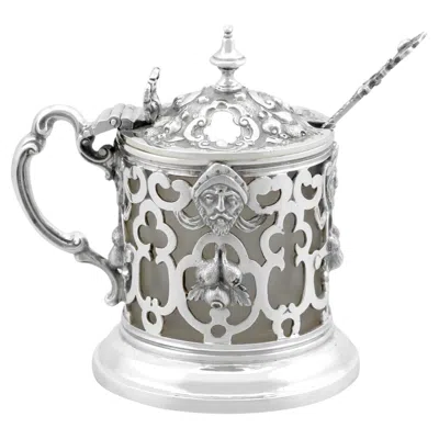 Pre-owned James Charles Edington Victorian Sterling Silver Mustard Pot By Edington, 1867, England In Yellow