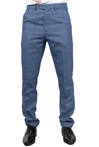 James Darby Earl Checked Trousers In Blue