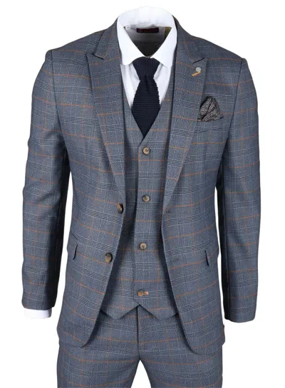 James Darby Gisborne - Checked Blazer Office Business Wear In Blue
