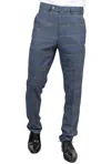 James Darby Gisborne Checked Trousers In Blue