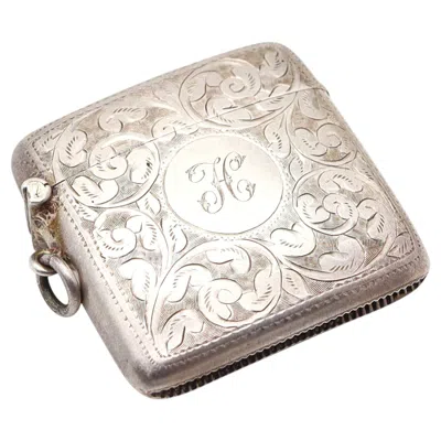 Pre-owned James Deakin & Sons 1911 Chester Curved Vesta Matches Box In .925 Sterling In Silver