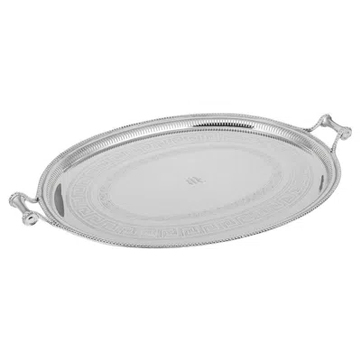 Pre-owned James Dixon & Sons Antique 20th Century Silver Plated Serving Tray,  C.1900