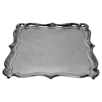 Pre-owned James Dixon & Sons Vintage Sterling Silver Salver / Plater / Tray Square Sheffield, England 1919
