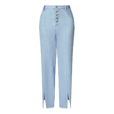 James Lakeland Blue Front Split Denim Jeans