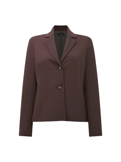 James Lakeland Button Blazer In Brown