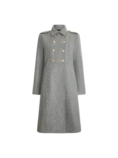 James Lakeland Military Coat In Grey