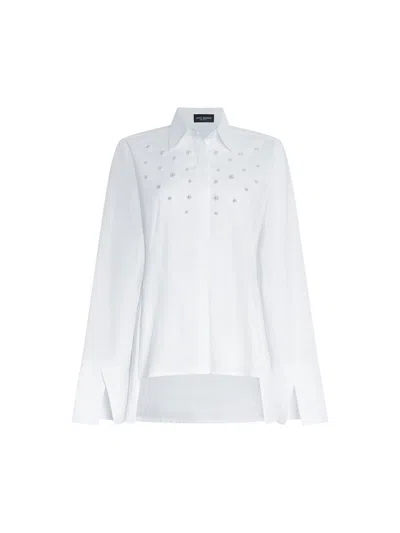 James Lakeland Pearl Detail Shirt In White