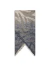 James Lakeland Tiger Print Black Scarf In Navy