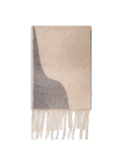 James Lakeland Wave Detail Scarf In Grey