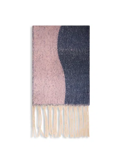 James Lakeland Wave Detail Scarf In Pink