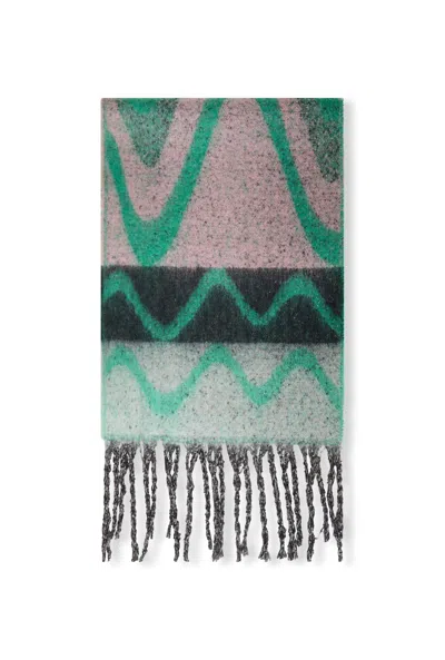 James Lakeland Women's Abstract Green Scarf