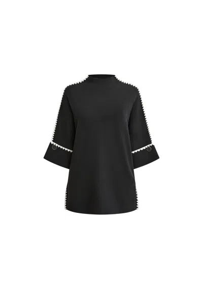 James Lakeland Women's Black Contrast Trim Jumper