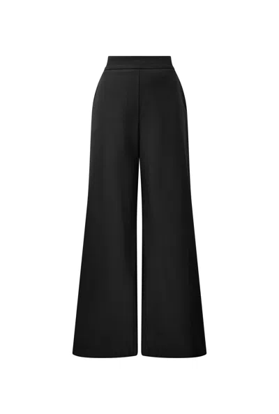 James Lakeland Women's Black Cotton Trousers