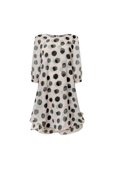 James Lakeland Women's Black-cream Polka Dot Dress