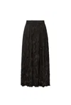 James Lakeland Women's Black Crinkled Maxi Skirt In Black