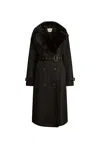 James Lakeland Women's Black Faux Fur Suede Coat In Black