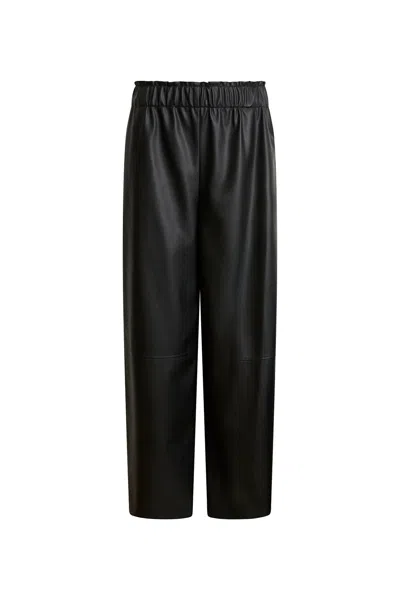 James Lakeland Women's Black Faux Leather Trousers