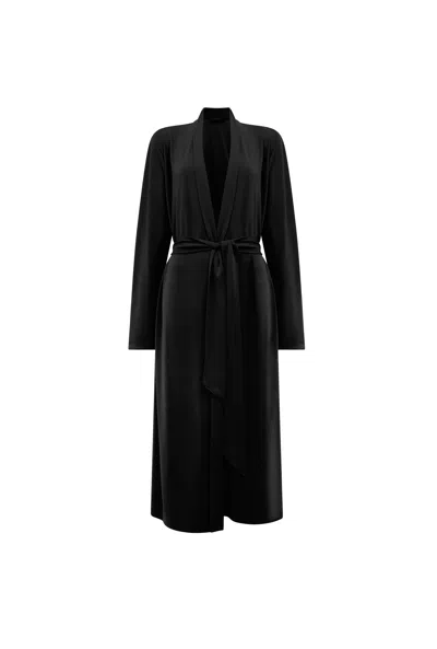 James Lakeland Women's Black Jersey Longline Cardigan